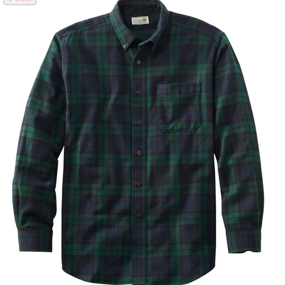 Men's Scotch Plaid Flannel Shirt, Traditional Fit Tall Medium - Picture 2 of 5